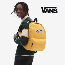 Vans Realm Backpack Skateboard Yellow Black School Bag Laptop Sleeve