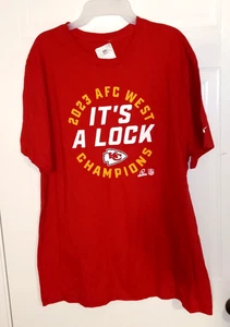 Camiseta gráfica roja Nike Kansas City Chiefs para hombre - 2023 AFC WEST CHAMPIONS - XL - Imagen 1 de 1