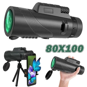 Telescopio monocular portátil de súper alta potencia 80X100 binoculares caza camping - Imagen 1 de 10