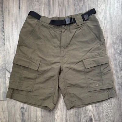 Bermuda cargo masculina The North Face verde oliva com cinto caminhada ao ar livre tamanho P - Imagem 1 de 4
