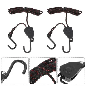 2 PCS Lanyard Pulley Rope Tie down Straps Ratchet Kayak Roof Boat Downs - Picture 1 of 10