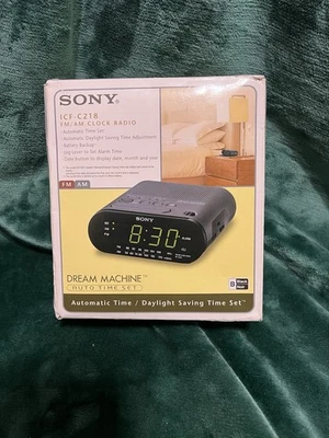 Nuevo Sony ICF-C218 FM/AM Reloj Radio Dream Machine con Juego de Tiempo Automático ¡Ver Fotos! Foto 1 de 4