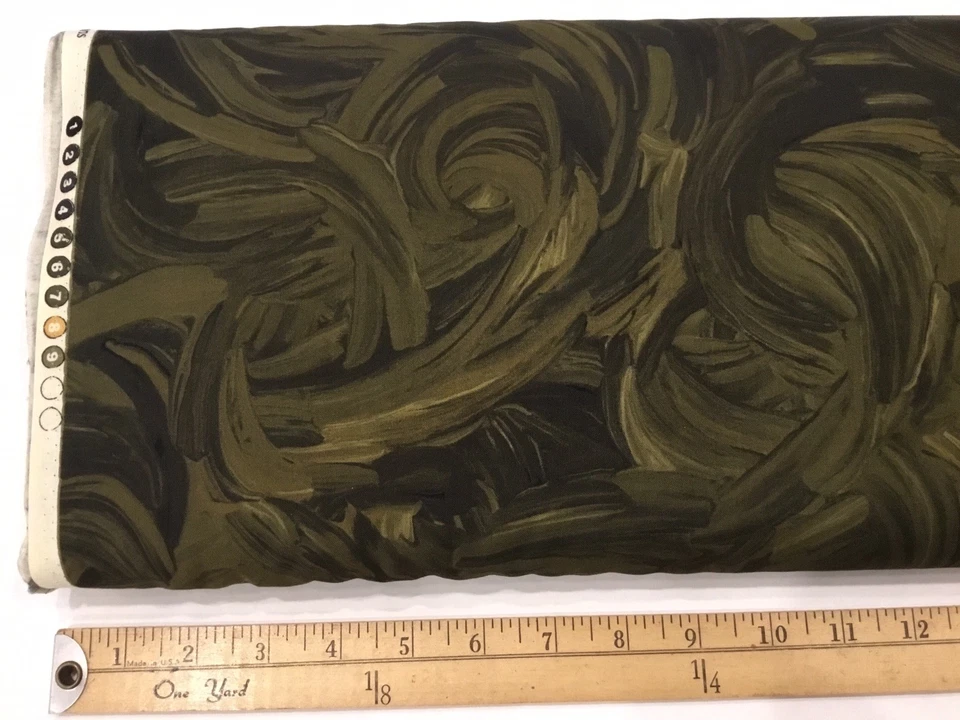 Pinturas de dedos de algodón camelot tela verde # FP15-19 por Stephanie Brandenburg Foto 1 de 1