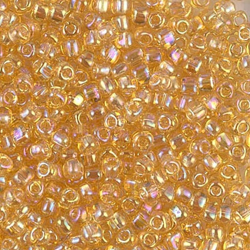 Miyuki Seed Beads Triangle 8/0 Light Topaz AB 10 Grams - Image 1 of 1