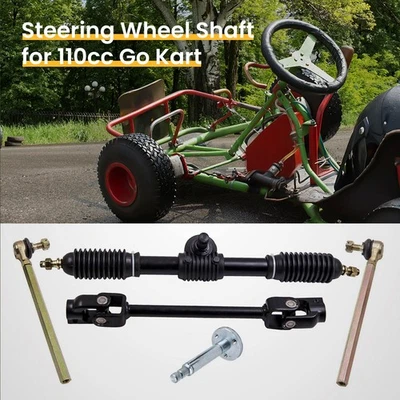 Lenkrad Teile Spurstange Rack Einstellbare Welle Set 110cc Go Kart Montage Kit - Bild 1 von 4