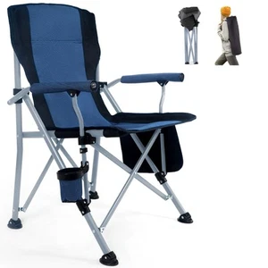 Folding Camping Chair Portable Outdoor Beach Chair, Heavy Duty Foldable Lawn ... - Picture 1 of 7