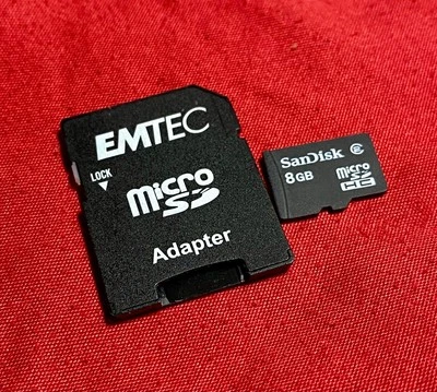 Sandisk 8GB Micro SDHC Class 2 Memory Card w/EMTEC Adapter - Image 1 of 2