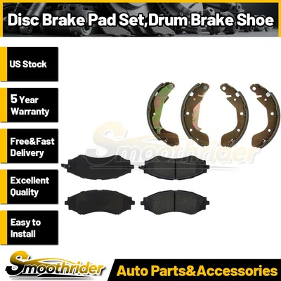 Juego de 2 pastillas de freno delanteras traseras C-Tek zapata de freno de tambor para Chevrolet Aveo 2004-2018 Foto 1 de 4