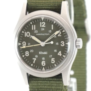 Vintage Hamilton Khaki 9415A Military Field Watch Green Dial Hand-Wind Men's - Picture 1 of 14