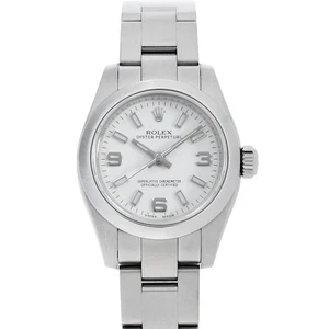 ROLEX Oyster Perpetual 176200 weiß 369 weißer Balken Zufallszahl gebraucht... - Bild 1 von 10
