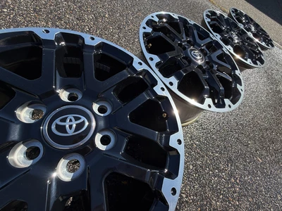 18" TOYOTA SEQUOIA TUNDRA OEM FACTORY STOCK WHEELS RIMS 6X5.5 TRD PRO 20 BLACK - Image 1 of 4