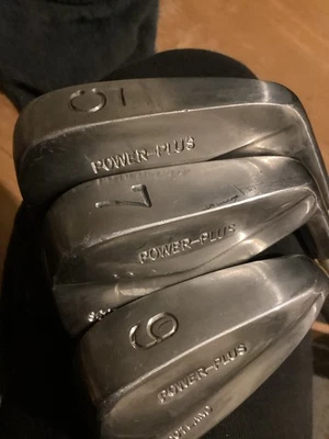 Power Plus Golf Clubs Irons Small Set 5 7 9 Made In Scotland Right Handed - Image 1 of 4