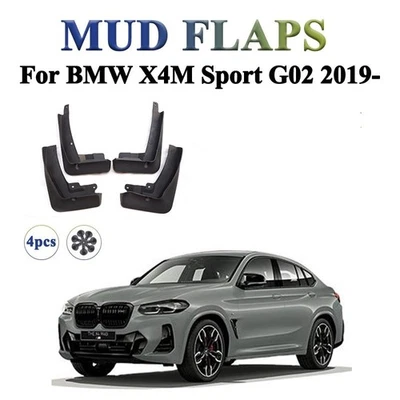 Front & Rear Splash Guards Mud Flaps Mudguards  For 19-2025  BMW X4M Sport G02 - Image 1 of 4