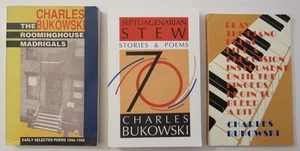 LOT OF 3 CHARLES BUKOWSKI BLACK SPARROW POETRY BOOKS  Good Condition PB - Picture 1 of 15
