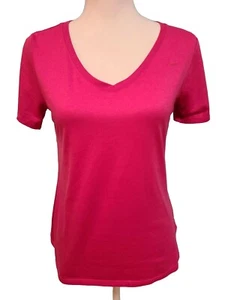 The Nike Tee Athletic Cut Dri Fit V-Ausschnitt Damen T-Shirt Pink Größe M - Bild 1 von 5