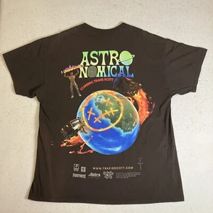 Travis Scott Astroworld Fortnite T-Shirt Mens L Cactus Jack Astronomical Brown - Picture 1 of 12