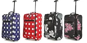 55cm EasyJet Ryanair Cabin Trolley Suitcase Wheeled Hand Luggage Bag Holdall - Picture 1 of 34