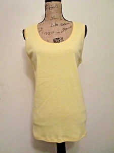 Chico's Damen-Strick-Tanktop Größe XL Angelo gelb cremefarben neu mit Etikett kostenloser Versand - Bild 1 von 3