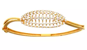 1.36ct Natural Round Diamond 14K Yellow Gold Anniversary Wedding Bracelet - Picture 1 of 4