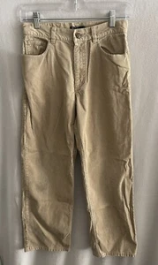 Polo Ralph Lauren Corduroy Dungarees Boys 12 Pants Light Beige Straight Cotton - Picture 1 of 8