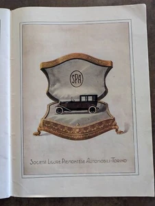 clipping Adversiting Società Ligure Piemontese Automobili Torino 40 x 29,5 1920 - Imagen 1 de 2