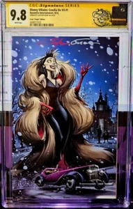 Disney Villains Cruella De Vil # Crain Virgin 79/250 COA Custom Label CGC ss 9.8 - Picture 1 of 2
