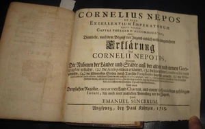 1715 Cornelius Nepotis, De Vita Imperatorum. Latino, tedesco. INCISIONI, MAPPE. - Foto 1 di 12