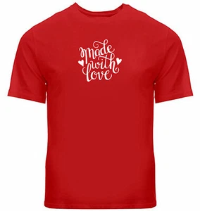 Summer Tee T-Shirt Unisex Gift Sarcastic Graphic Shirt Quotes made with love - Picture 1 of 28