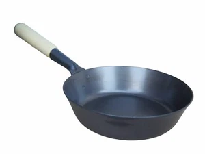 Helmensdorfer Mini Wok 24 cm Eisenpfanne gebläut tiefer Rand Griff aus Ahornholz - Bild 1 von 6