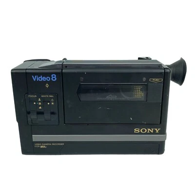 Vintage Sony Video 8 HandyCam CCD-M8u Black 8mm Video Camera Recorder For Parts - Image 1 of 4
