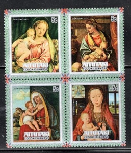 AITUTAKI COOK ISLANDS STAMPS BLOCK MINT HINGED LOT 1199AC - Picture 1 of 1