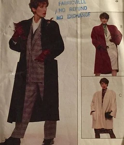 CUT VINTAGE RARE MC CALL'S 1989 RAGLAN SLEEVE COATJACKET PATTERN 4467 14-16 - Picture 1 of 2