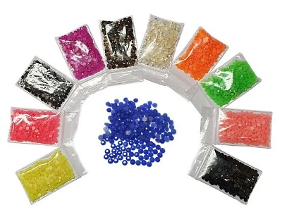 Hotfix Steine Set 5mm SS20 Glitzersteine Perlen Resin zum aufbügeln 10 farben - Bild 1 von 4