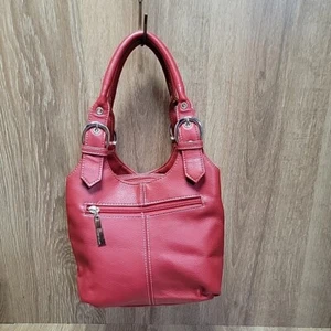 River Island Small Red Tote Bag Multi Pockets Hobo Shoulder Hand Bag Purse - Picture 1 of 18