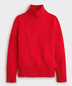 Maglione donna J.Crew EXTRA LARGE cotone LS girocollo nuovo con etichette $98 rosso festival - Foto 1 di 3
