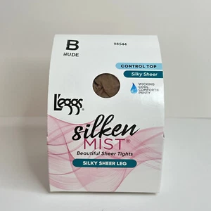 L’eggs Silken Mist Control Top Sedoso Transparente Pierna Medias Pantimedias Desnudo Talla B Nuevo - Imagen 1 de 6