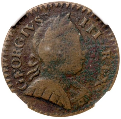 1788 RR-31 R-4 NGC Fine Details GEORGIVS Vermont Colonial Copper Coin - Image 1 of 3