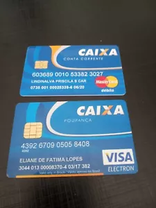 Brasil - Caixa Econômica Federal - MasterCard/Visa - Lot of 2 Expired Cards - Picture 1 of 2
