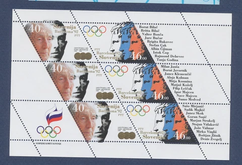 SLOVENIA - Scott 143a - MNH S/S - Olympics - 1992 Cover