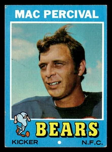 1971 Topps Mac Percival #176 VG-EX Chicago Bears - Picture 1 of 2