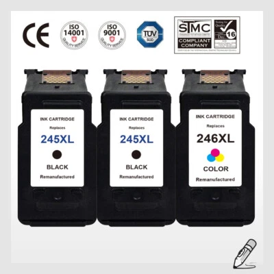 PG 245 XL CL 246 XL Ink Cartridge for Canon PIXMA MG2522 MX492 MG2924 MG3020 - Image 1 of 4
