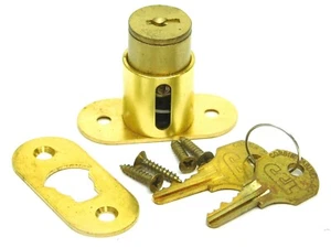 NEU! CCL Push & Turn Schiebetürschloss #02069 Vitrine Display Messing gleichschließend ES - Bild 1 von 3