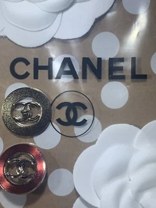 CHANEL Vintage Buttons set of 2 Charm CC Logo w/(Video) - Picture 1 of 3