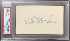 Otto Graham Signed Index Card Football HOF Cleveland Browns Autograph PSA/DNA - Picture 1 of 2