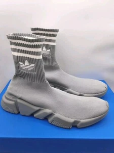 Balenciaga x Adidas men's Speed Knit Sock sneakers Grey/White EU 44 US 11 $995 - Picture 1 of 9
