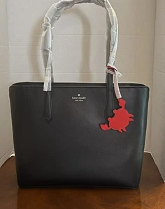 Bolso de Mano Kate Spade MARLEE Negro, etiqueta colgante de cangrejo rojo, nuevo con etiquetas $359 al por menor - Imagen 1 de 9