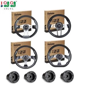 10L0L Golf Cart Steering Wheel or Black Adapter for Yamaha EZGO Club Car - Picture 1 of 25