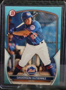 Papel Bowman 2023 cromo azul cielo/499 Daiverson Gutiérrez - Mets de Nueva York - Imagen 1 de 2