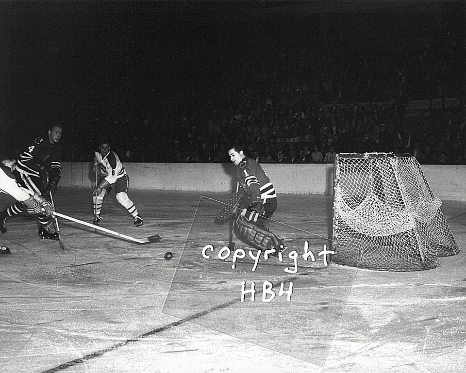 Foto #3 de los Chicago Blackhawks de Glenn Hall en acción 1959 de la corte  Foto 1 de 1