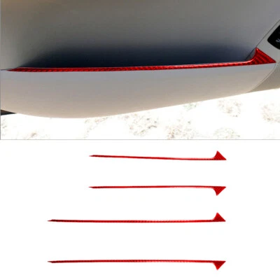 Red Carbon Fiber Door Storage Accent Cover Trim For Mercedes-Benz R320/350 - Image 1 of 4